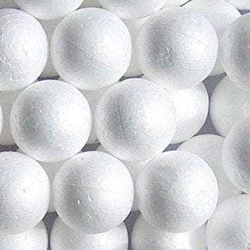 zorpia Foam Balls for Crafts 18-Pack Smooth Styrofoam Balls White 3 Inches in Diameter 